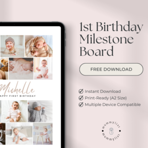 Minimalist & Gender Neutral 1st Birthday Milestone Board