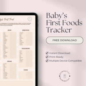 Baby first food tracker