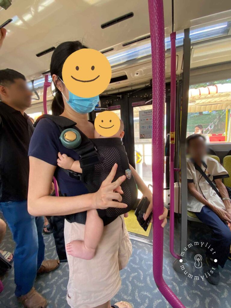 Using the Minimonkey baby carrier while on public transport