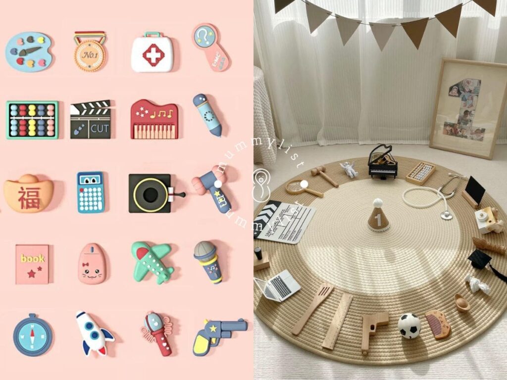 DIY First Birthday Party at Home: Zhua Zhou Props on Taobao