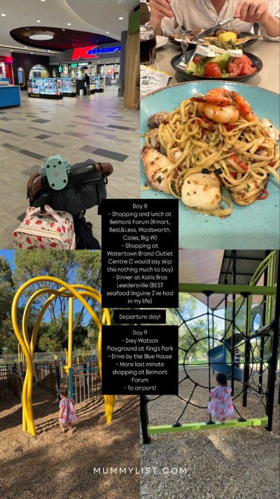 9D8N Perth Itinerary with Toddler: Day 8 & 9