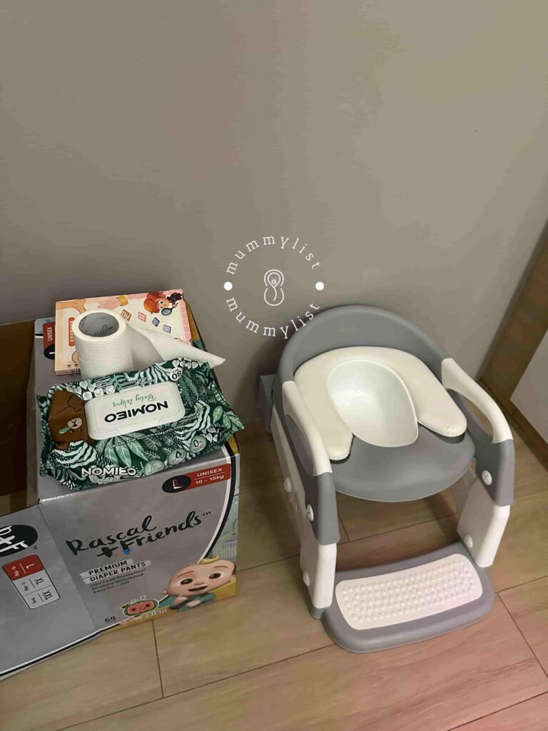 How to potty train a toddler: Comfortable potty corner